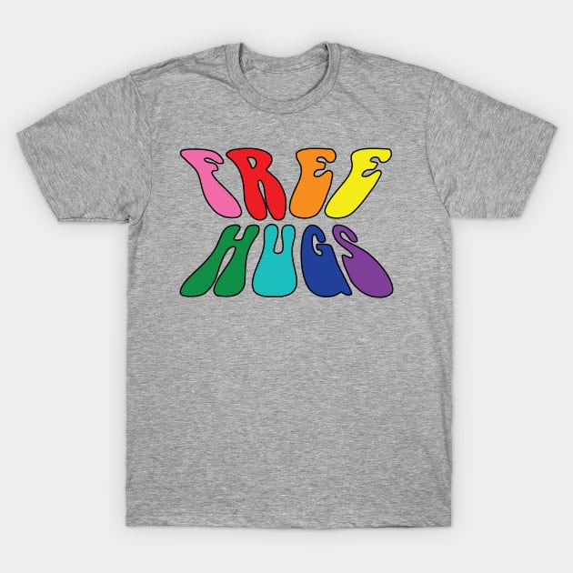 Free Rainbow Hugs T-Shirt by DQDesigns By Chele